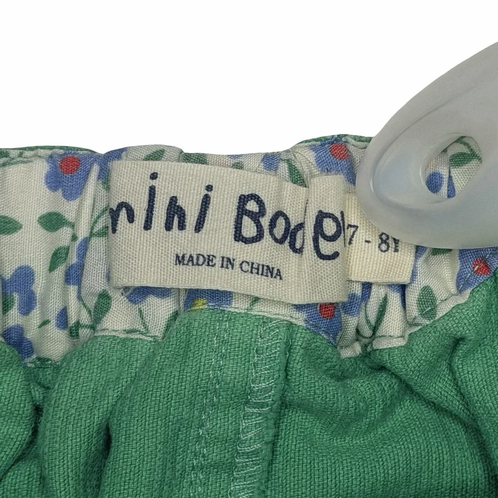 Mini Boden Green Cord Flower Skirt Size 7-8